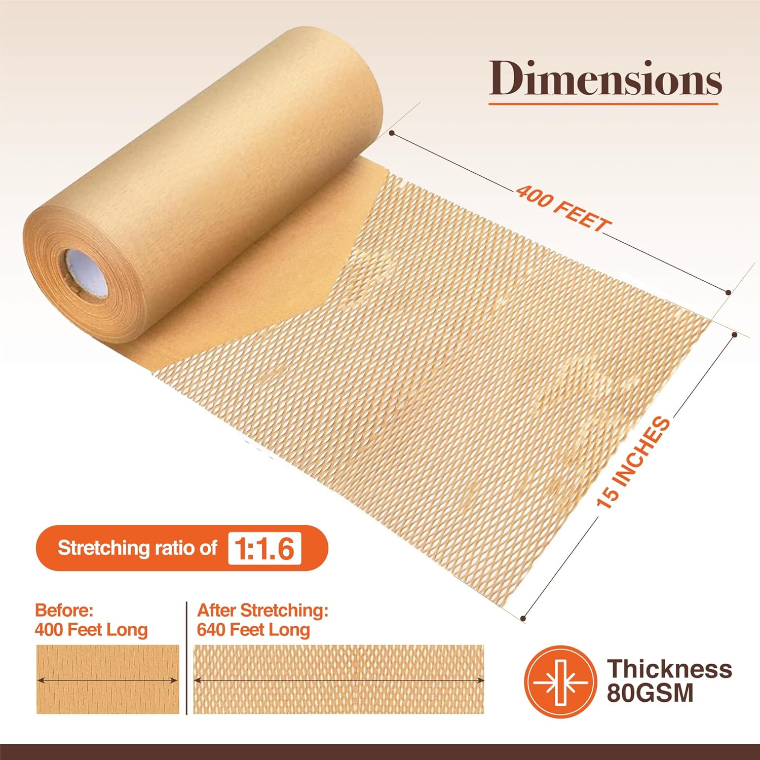 蜂窝纸，宽30，38,50厘米，长度10米-250米一卷，可订做