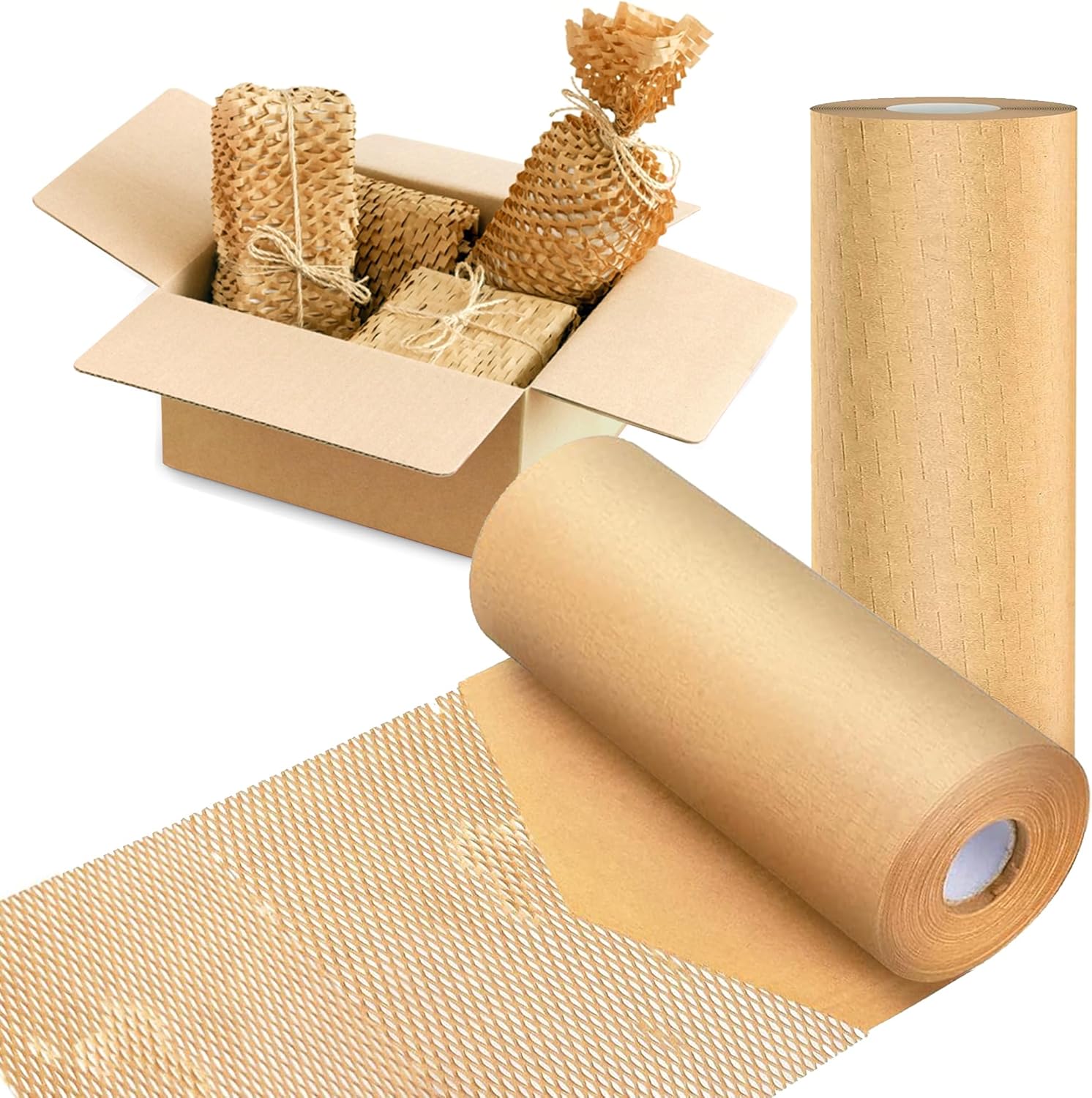 蜂窝纸，宽30，38,50厘米，长度10米-250米一卷，可订做