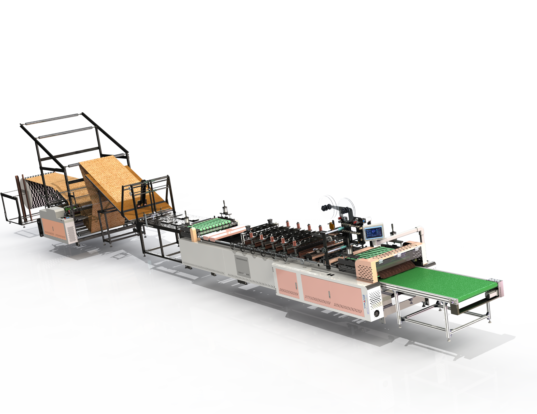 Máquina para hacer bolsas con sobre de burbujas