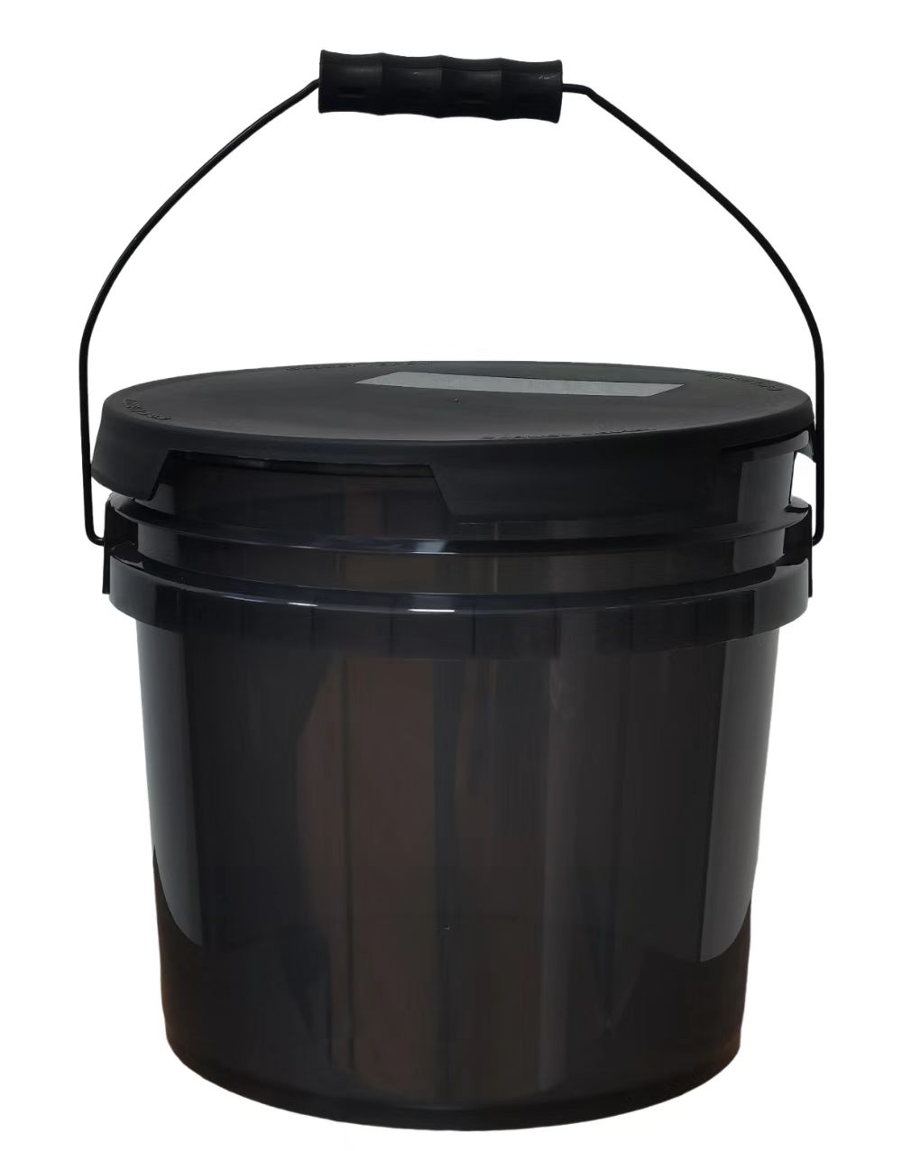 3.5 Gallon Black Transparent Plastic Bucket