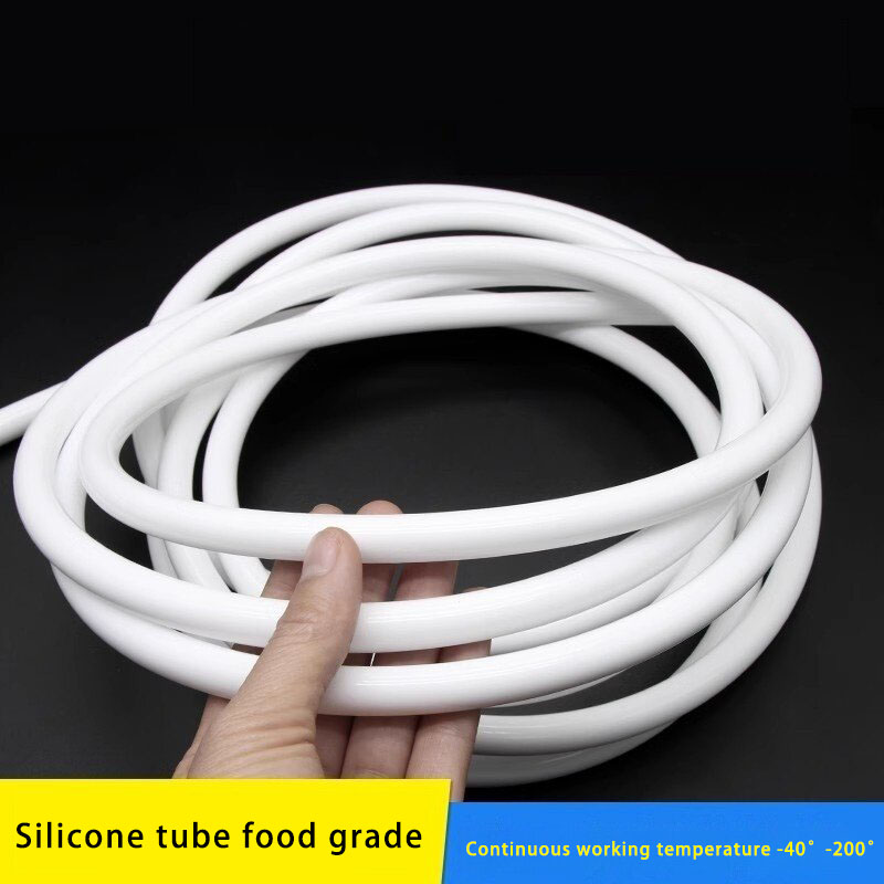 白色食品級矽膠管耐高低溫淨水器專用接管無異味彈性酒廠灌裝軟管