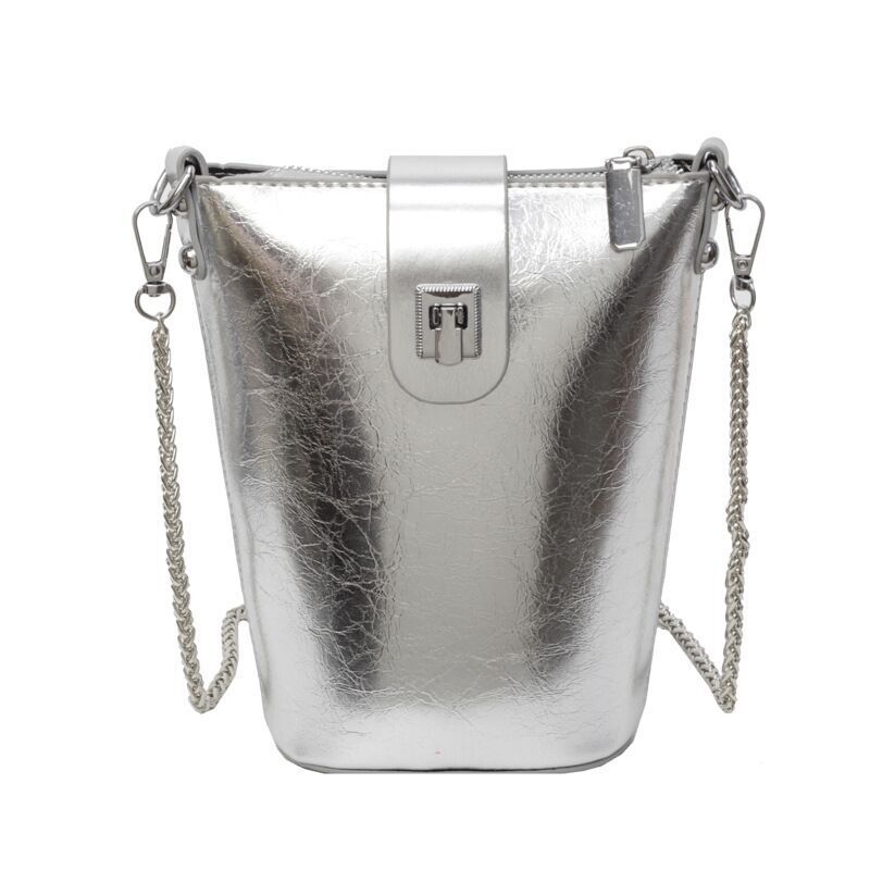 니치 버킷 백, 실버 핸드백, 여름 신상, 고품질 숄더, 패셔너블한 크로스바디