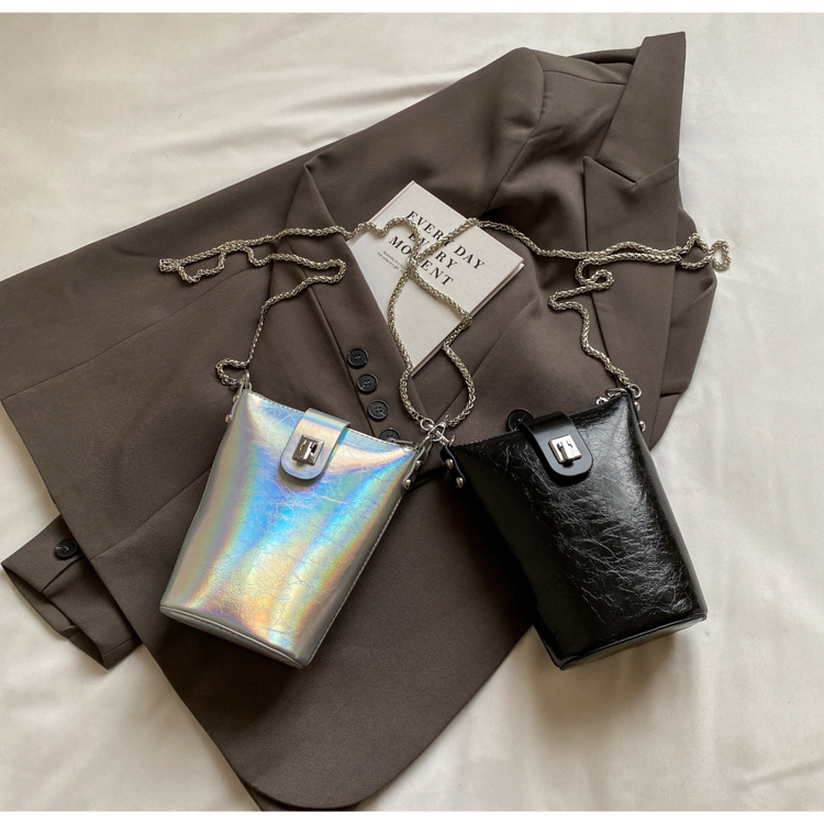 니치 버킷 백, 실버 핸드백, 여름 신상, 고품질 숄더, 패셔너블한 크로스바디