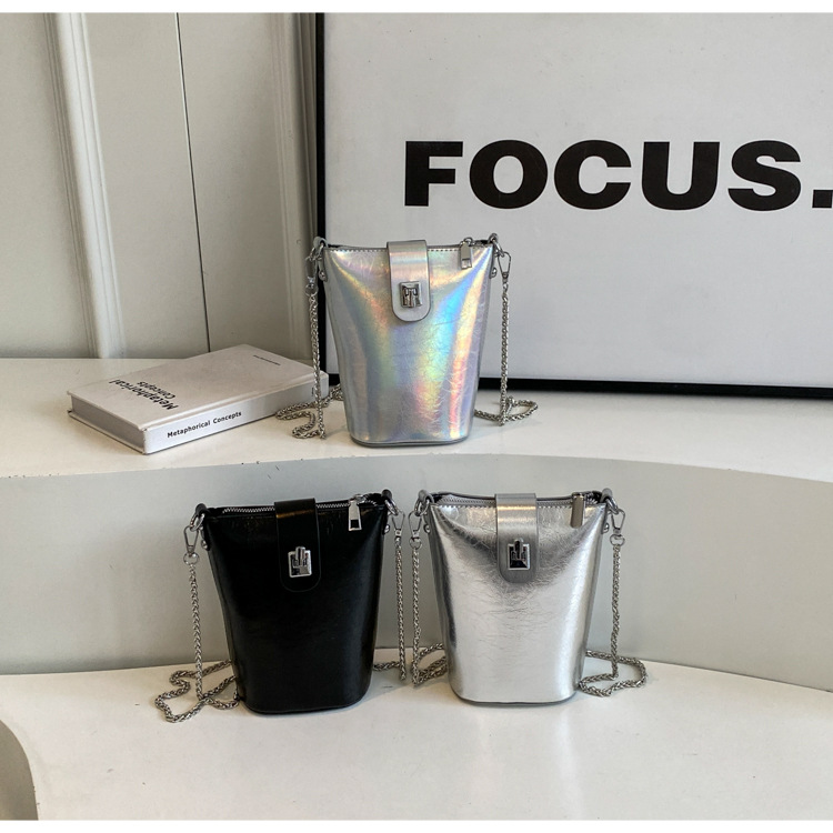 니치 버킷 백, 실버 핸드백, 여름 신상, 고품질 숄더, 패셔너블한 크로스바디