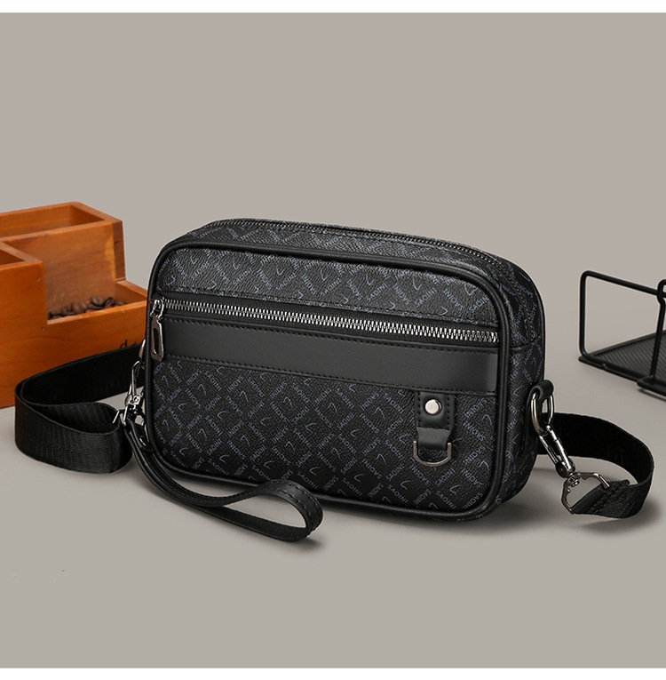 新款休閒男時尚大容量男士手拿包橫款小方包手拎包