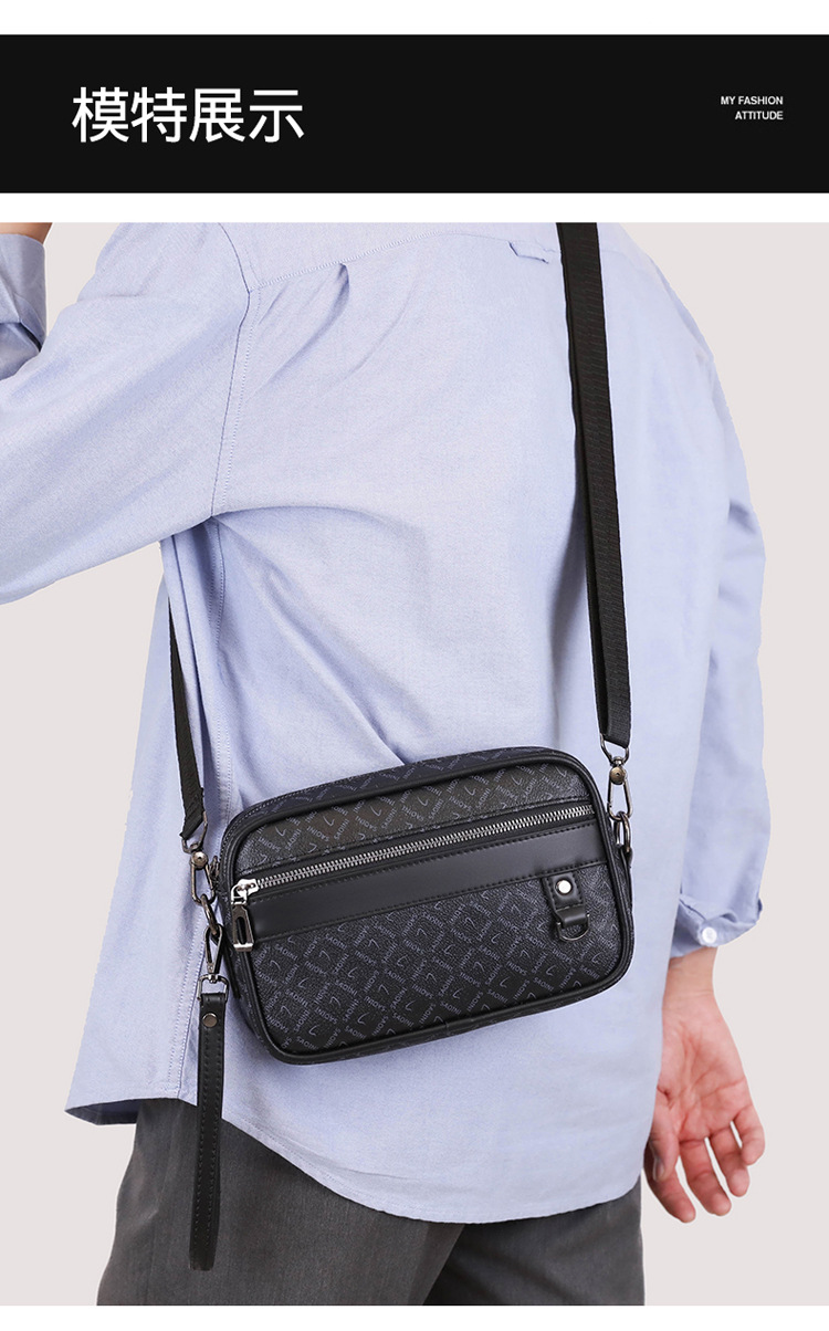 新款休閒男時尚大容量男士手拿包橫款小方包手拎包